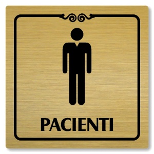WC muži pacienti, 118x118mm, zlatá, Texas